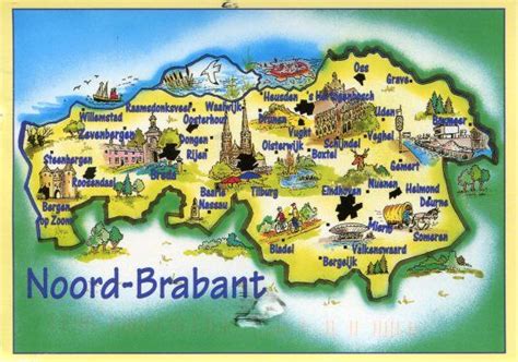 Noord Brabant Map Willemstad Nassau En Graven