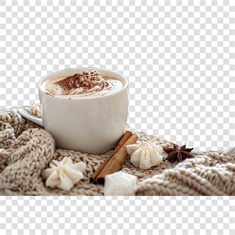 Hot Cocoa By The Fire Fall Autumn Illustrationon Transparent Background Premium AI Generated PSD