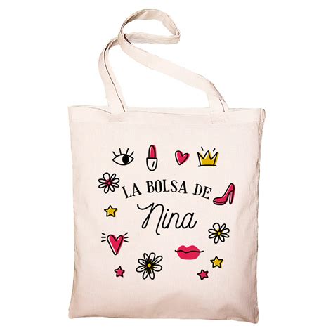 Bolsa Tote Bag Personalizada Con Nombre Calledelregalo Es