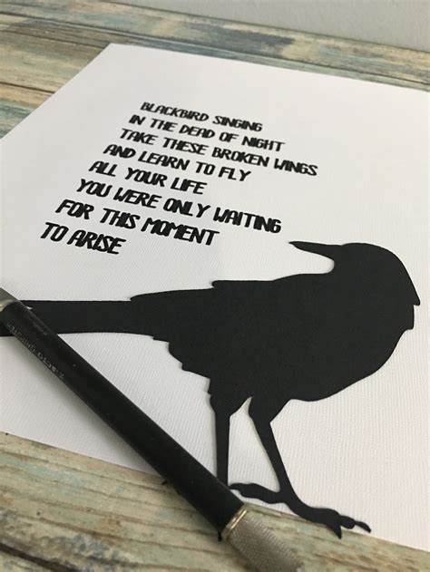 Beatles Blackbird Lyrics Print Beatles Art Framed Beatles - Etsy