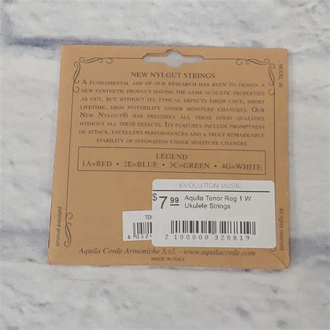 Aquila Concert Reg Ukulele Strings Evolution Music