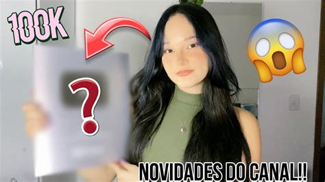 CHEGOU MINHA PLACA DE 100 MIL INSCRITOS Novidades YouTube