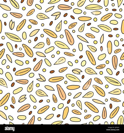 Seamless Pattern With Hand Drawn Cereal Grains Stock Vector Image Art