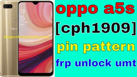 Oppo A5s Cph1909 Pin Pattern Frp Unlock Umt YouTube