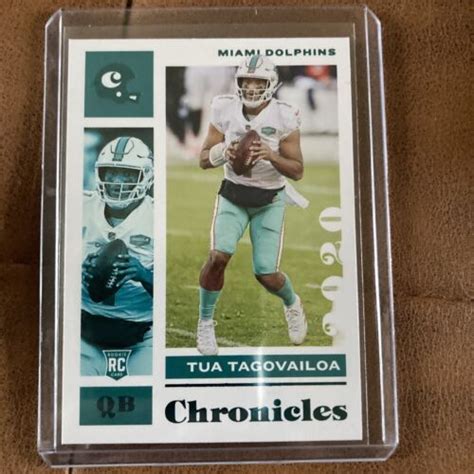 Tua Tagovailoa Teal Foil Rookie 2020 Panini Chronicles Miami Dolphins