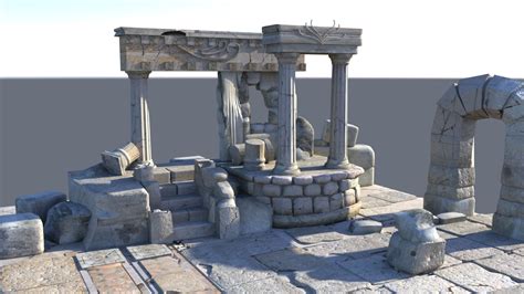 Detailed Temple Ruins 3d Model Cgtrader