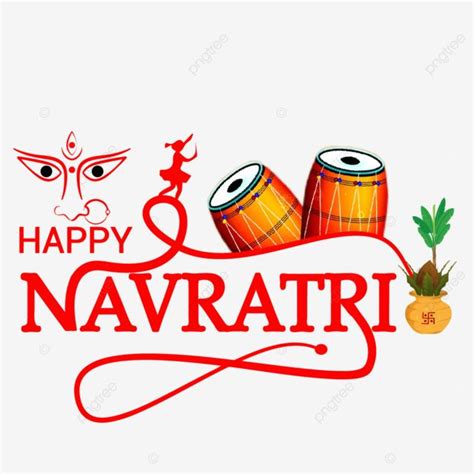 Happy Navratri Durga Puja Greeting Text And Banner Sticks T Shirt