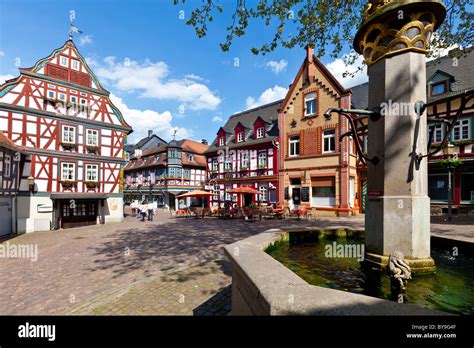 Historic Town Centre Of Idstein Koenig Adolf Platz Square German Half