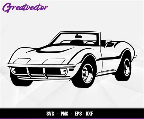 Corvette Stingray Coupe L Eps Svg Png Dxf L Vector Etsy Australia