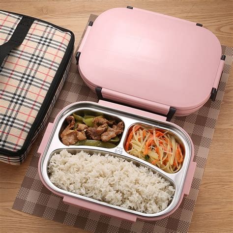 304 Stainless Steel Thermos Lunch Box For Kids Gray Bag Set Bento Box