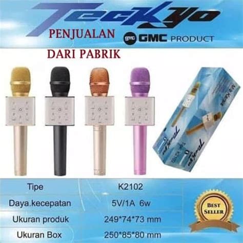 Jual MIC KARAOKE BLUETOOTH MICROPHONE SPEAKER TECKYO KARSIS KS 2102