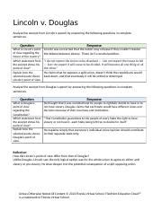 A Nation Divided Vivian Quillman Docx Lincoln V Douglas Analyze