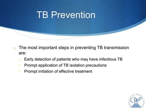 Tuberculosis Prevention Ppt