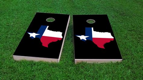 Custom Corn Hole Texas State Wavy Flag Graphic Cornhole Boards Bean Bag