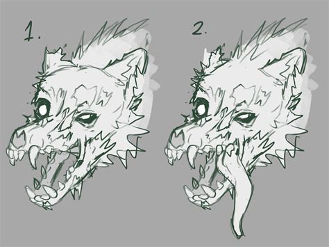 Zombie Wolf Lineart