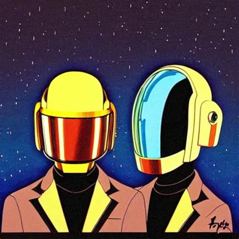 Daft Punk Album Cover By Studio Ghibli Stable Diffusion