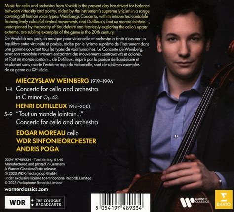 Dutilleux Weinberg Cello Concertos Edgar Moreau WDR