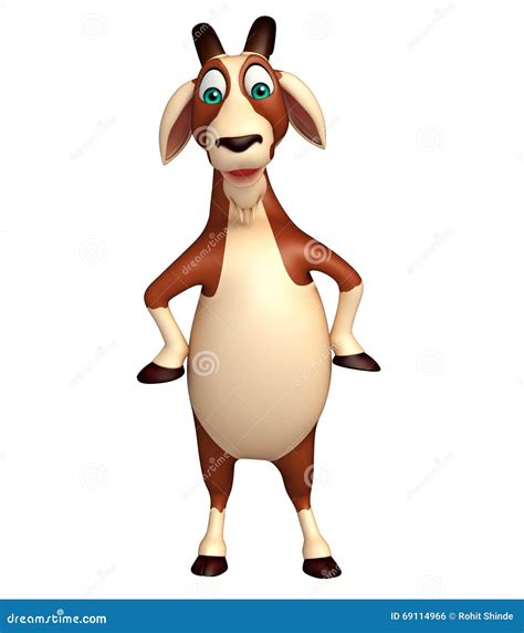 Fun Goat Funny Cartoon Character Royalty Free Illustration