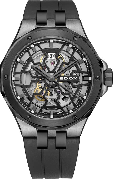 Edox Delfin The Original Mm Watch In Skeleton Dial