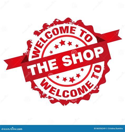 Welcome To The Shop Stamp Stock Vector Illustration Of Black 86556249