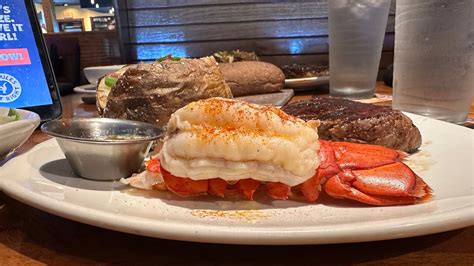 My Comfort Food Steak And Lobster So Yummy At Outback Youtube