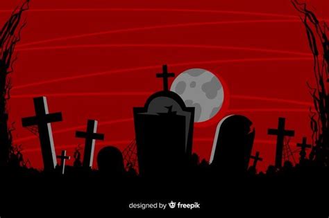 Grunce Fondo De Halloween Con Cementerio Vector Gratis Fondos De