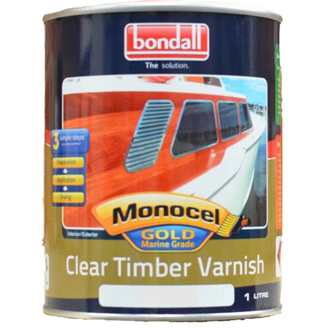 Bondall 1l Gloss Monocel Gold Marine Clear Timber Varnish