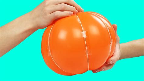 How To Make A Pumpkin Out Of A Balloon Youtube