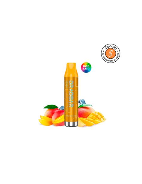 Pod Desechable Zovoo Dragbar 5000 Mango Ice RGB Sin Nicotina Voopoo