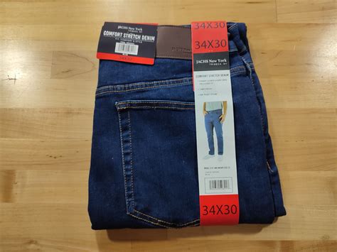 Men S Jachs New York 5 Pocket Straight Leg Stretch Denim Jeans Blue 34wx30l 190649528017 Ebay