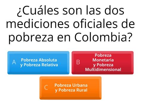 Pobreza En Colombia Quiz