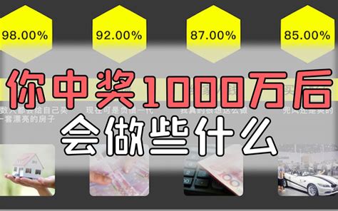 你中奖1000万后会做些什么？ 哔哩哔哩