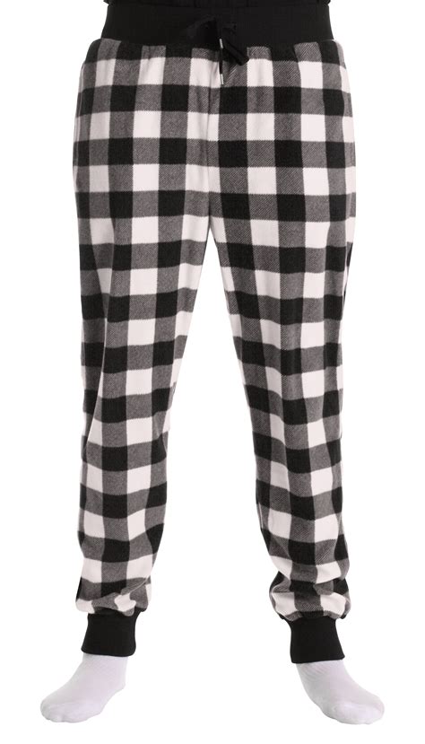 Followme Mens Microfleece Buffalo Plaid Pajama Pants With Pockets