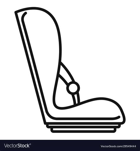 Baby Car Seat Icon Outline Style Royalty Free Vector Image