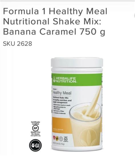 Herbalife Formula 1 Banana Caramel Healthy Meal Replacement Shake 750g