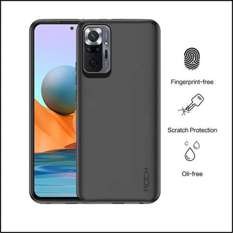 Promo Case Black ROCK Dove Silicon Xiaomi Redmi Note 10 Pro BlackMatte