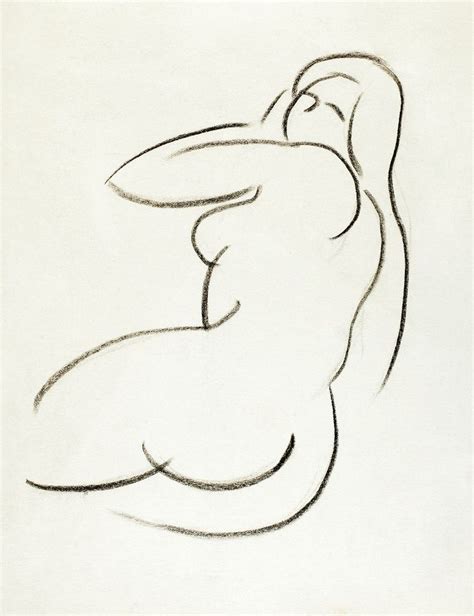 Woman Showing Off Naked Bum Vintage Nude Illustration Nude Woman By