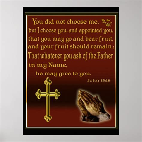 John 15 16 Poster Zazzle