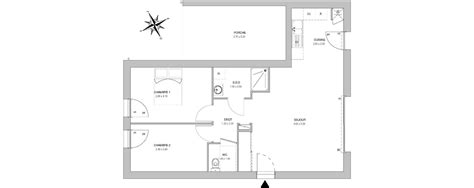 Plan Appartement T3 De 63 25 M² Neuf Résidence N°220335 à Saint Jean