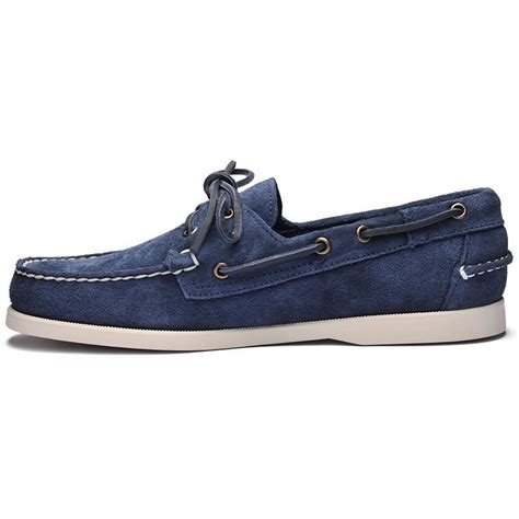 Chaussure bateau Portland Flesh out cuir suède bleu Femme SEBAGO