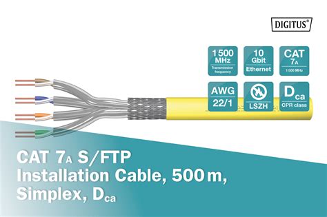 DIGITUS By ASSMANN Shop Cat 7A S FTP Installation Cable 500 M