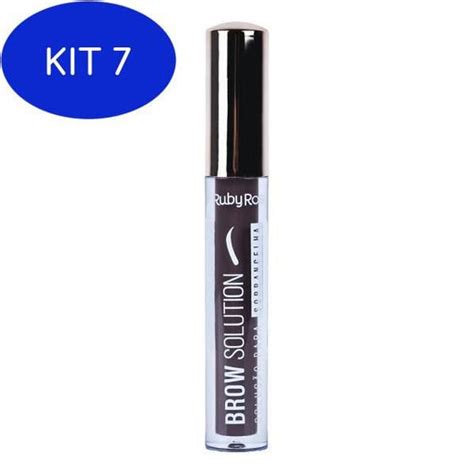 Kit 7 Brow Solution Solução Para Sobrancelha Cor Dark Ruby Ruby