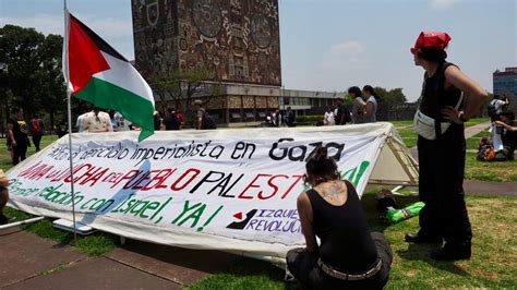 UNAM Alumnos Instalan En CU Campamento En Apoyo A Palestina N