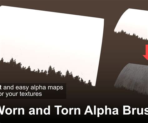 Artstation 50 Alpha Brushes Worn And Torn Edges Brushes