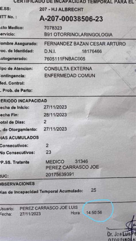 Trujillo EsSalud investigará descanso médico otorgado al alcalde