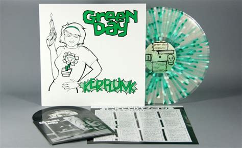 Green Day “kerplunk” 12” Green White And Clear Splatter Vinyl Lp