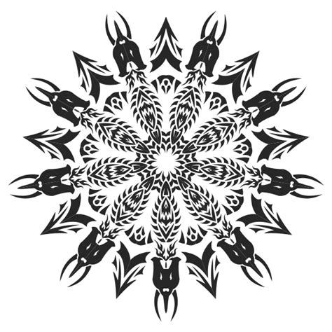 Vector Drawing Of Tribal Mandala Design Free Svg