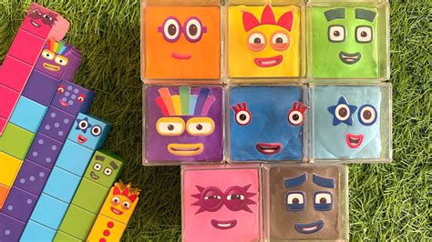 Numberblocks Rainbow Clay In Box With To Puzzle Tetris Asmr