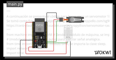 Micropython Servo 180 Esp32 Con Dht22 Wokwi Esp32 Stm32 Arduino Simulator