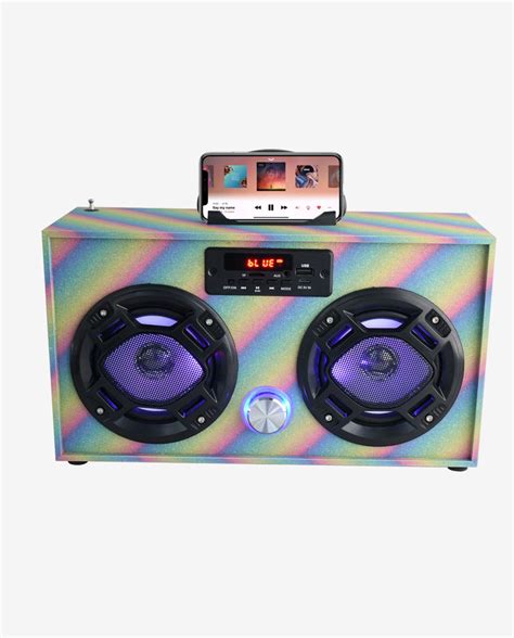 Rainbow Glitter Boombox Trend Tech Brands